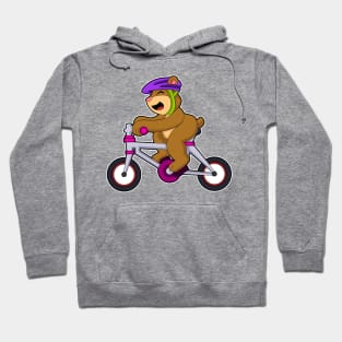 Bear with Bicycle & Helmet Hoodie